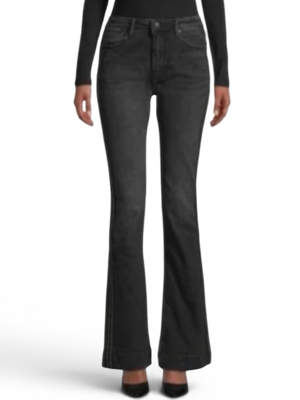 Driftwood Wyatt Black Flare Jeans